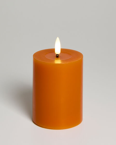 LED Pillar Candle Toasted Caramel 10cm