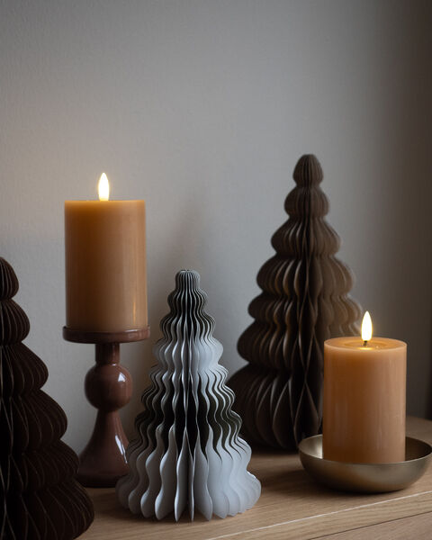 LED Pillar Candle Latte Beige 12,5cm