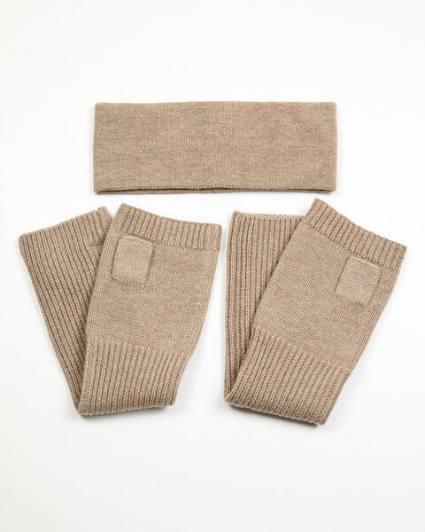 Merino wool arm  warmer dusty beige