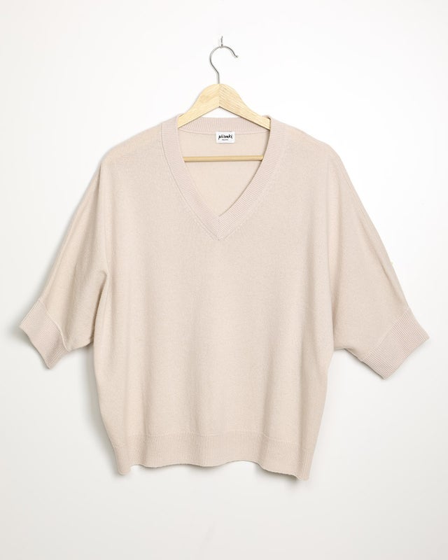Knitted shirt Amelie CASHMERE MIX oyster